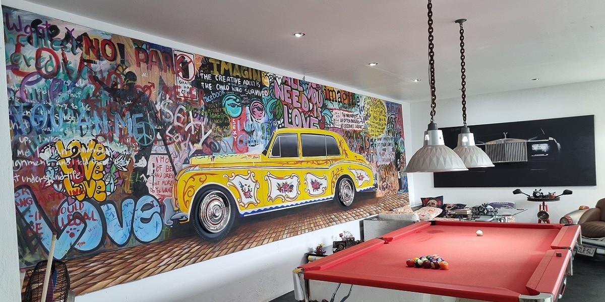 John Lennon Rolls Royce Painting